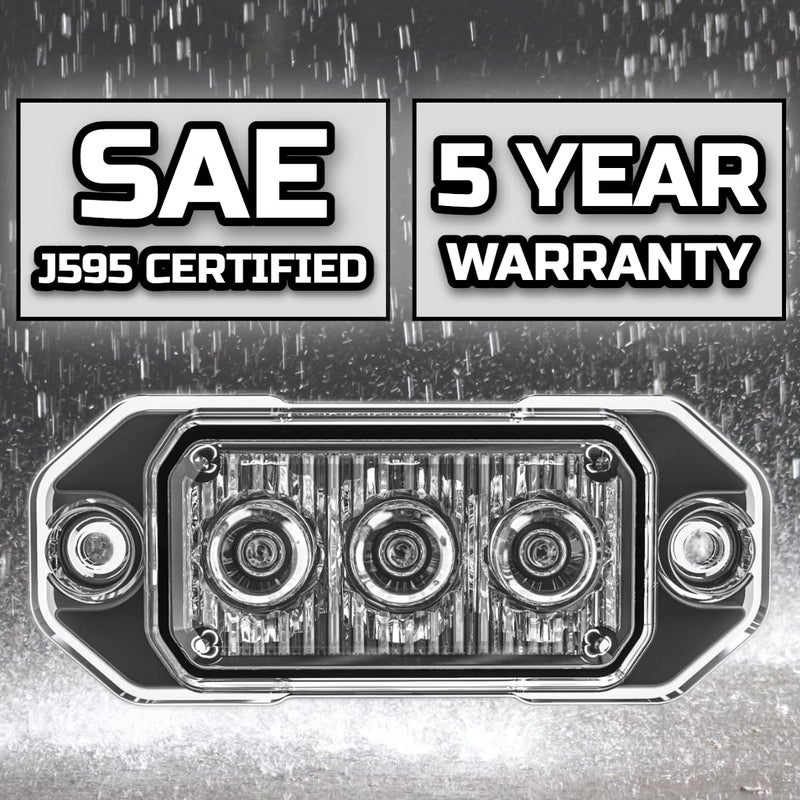 SpeedTech Lights Z-3 9W LED Strobe Light, Clear/White, Surface Mount, 22 Patterns, SAE J595 Certified - Image 2